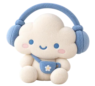 ตุ๊กตาน้องฟูบนพื้นโปร่งใส